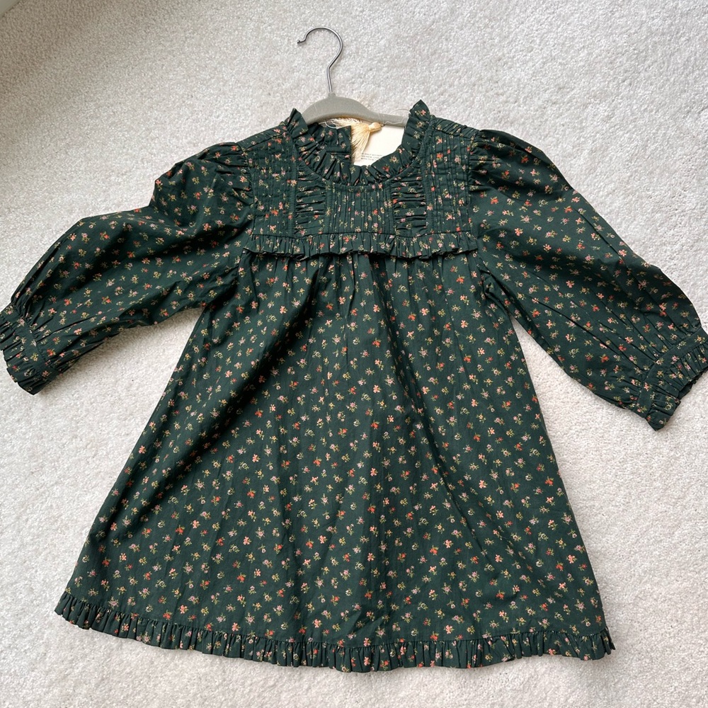 Dôen little Knoll dress in green parc size 4 NWT